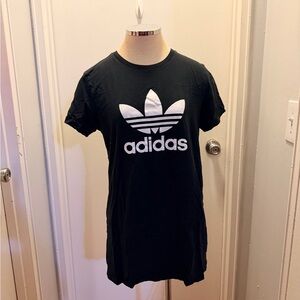 Adidas Black Tee with White Trefoil Logo